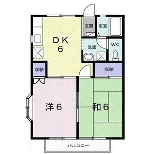 笠原コーポA【2階】の間取り