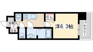 アドバンス新大阪ウエストゲート【6階】の間取り