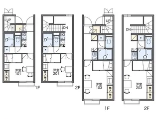 レオパレスねのさわ【1階】の間取り