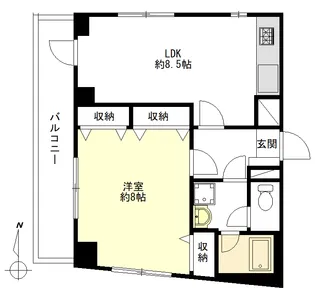 クラウンズコート成和【4階】の間取り