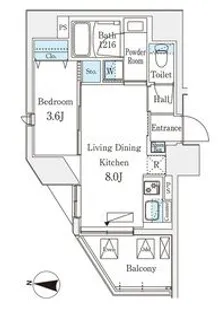 デュオフラッツ池袋【2階】の間取り