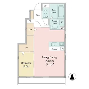 ベルテB【1階】の間取り