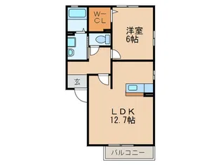 パークハイム朝宮 B【1階】の間取り