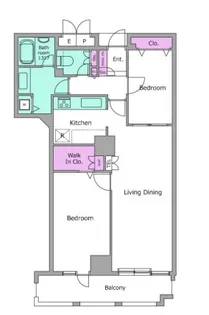 プライムゲート飯田橋【6階】の間取り