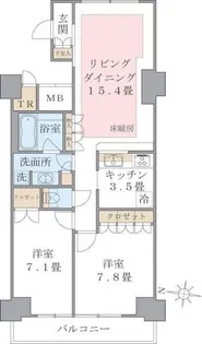 Brillia ist 東雲キャナルコート【13階】の間取り