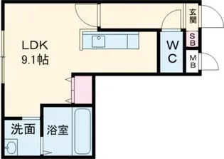 アンダーズ苫小牧駅前【2階】の間取り