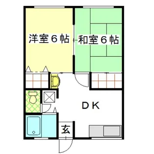 ルトゥールC【1階】の間取り