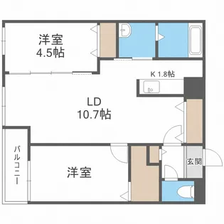 ブランシャールLa Palma本郷通【3階】の間取り