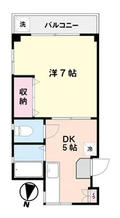 ファミール堀野A【5階】の間取り
