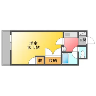 コア追手町マンション【6階】の間取り