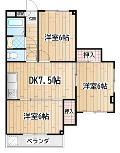 フジマリンハイツ【4階】の間取り