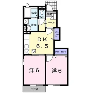 アースリバーC【1階】の間取り