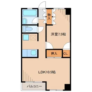 清川シュロス【3階】の間取り