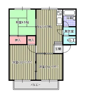 リバティハウス【2階】の間取り