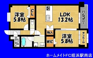 ベルクレスト伊都【2階】の間取り