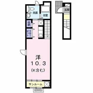 ベル 京王堀之内【2階】の間取り