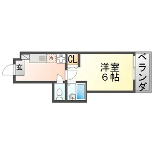イーズ千里山【3階】の間取り