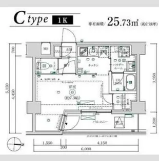 MAXIV武蔵新城TRE【2階】の間取り