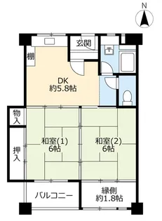 UR新豊里【4階】の間取り