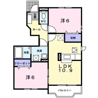パレス吉元III【1階】の間取り