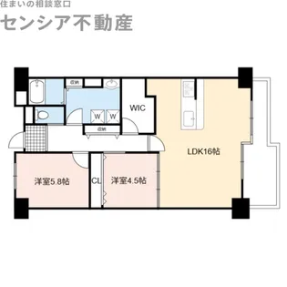 グリーンビュー鶴見一号棟【5階】の間取り
