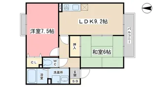 サンガーデン荒巻 C棟【1階】の間取り