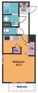 メゾン・ド・ブルージュ【2階】の間取り
