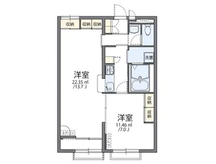 レオパレスノウムレジデンスII【2階】の間取り