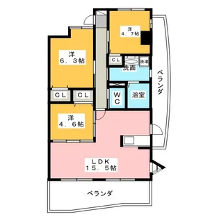 マンションSANTEN【3階】の間取り