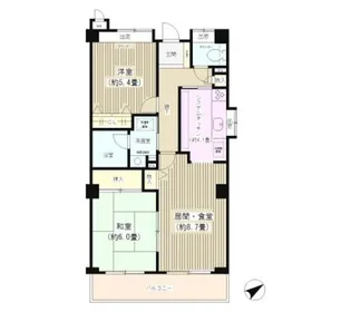 メルベーユ横浜子安【5階】の間取り