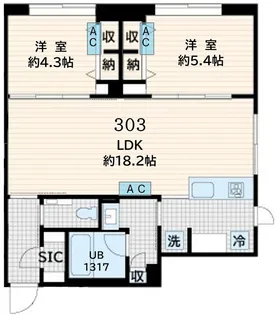 Fullea恵比寿【2階】の間取り