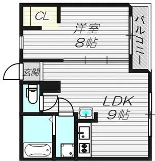 ベストレジデンス東三国【4階】の間取り