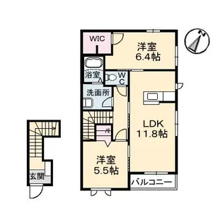 クレール和庄【2階】の間取り