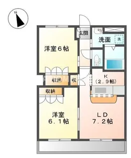 メゾン・リバーストーン【1階】の間取り