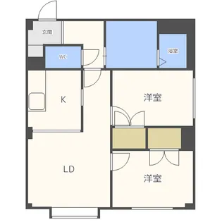 ハイコート北23【4階】の間取り