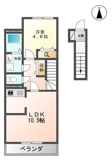 ヴァンベールII【2階】の間取り