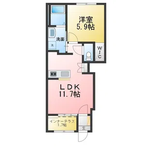 イリアス【1階】の間取り