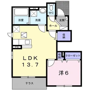 グラン ルミエール【1階】の間取り