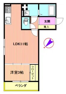 コンフォート横山【1階】の間取り
