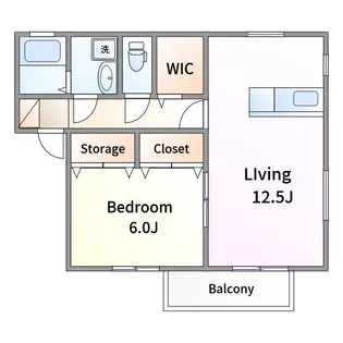 ウィルモア今泉B【2階】の間取り