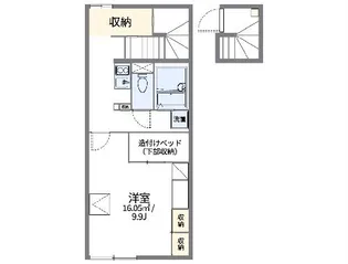 レオパレスベルタ千川【2階】の間取り