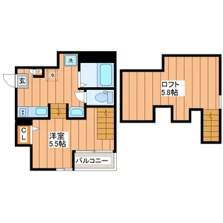 RIZEST薬師堂【1階】の間取り