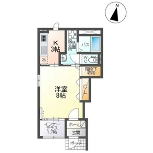 フェリーチェ・ローザII【1階】の間取り
