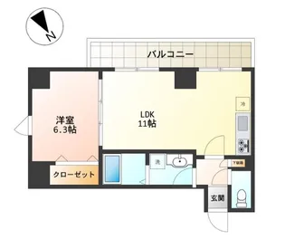 リベール西片【5階】の間取り