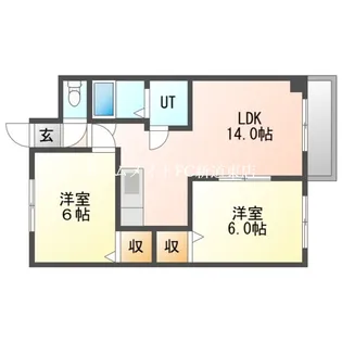 パールハイム栄町A【3階】の間取り