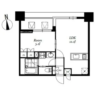 レジディア日本橋馬喰町III(レジディアニホンバシバクロチョウスリー) 部【8階】の間取り
