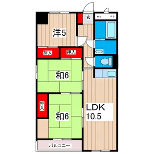 黒川第二マンション【2階】の間取り