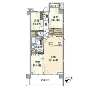 サングランデ東松戸【2階】の間取り