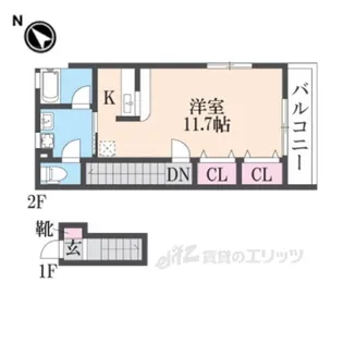 フジパレスフォンターナ1番館【2階】の間取り