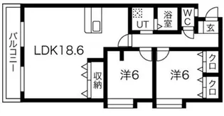 丸竹マンション【2階】の間取り